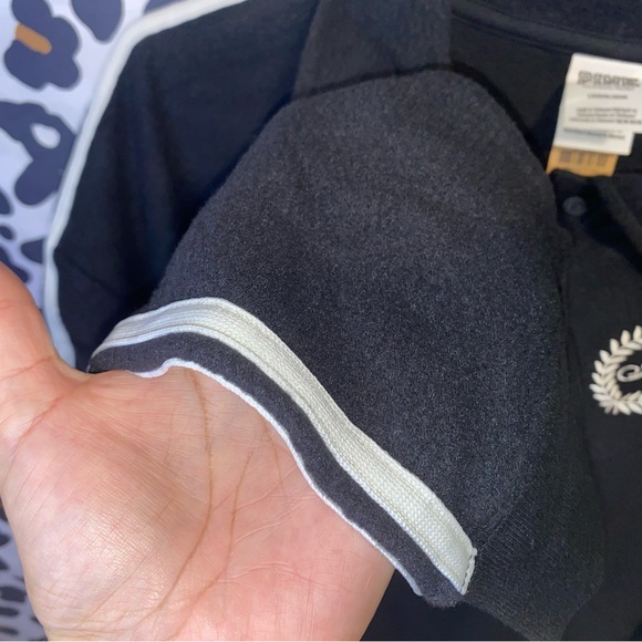 VICTORIA SECRET PINK REVERSE FLEECE CROPPED POLO SWEATSHIRT - Picture 8 of 12